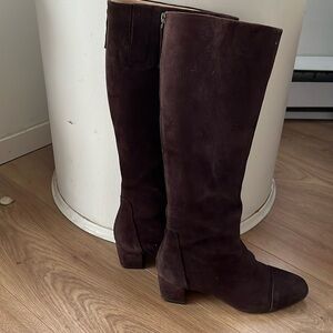 NINE WEST Brown suede knee high boots. Size US7.5